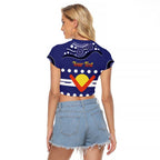 Personalised Ngarrindjeri Nation Raglan Cropped T Shirt Aboriginal Australian Flag Style