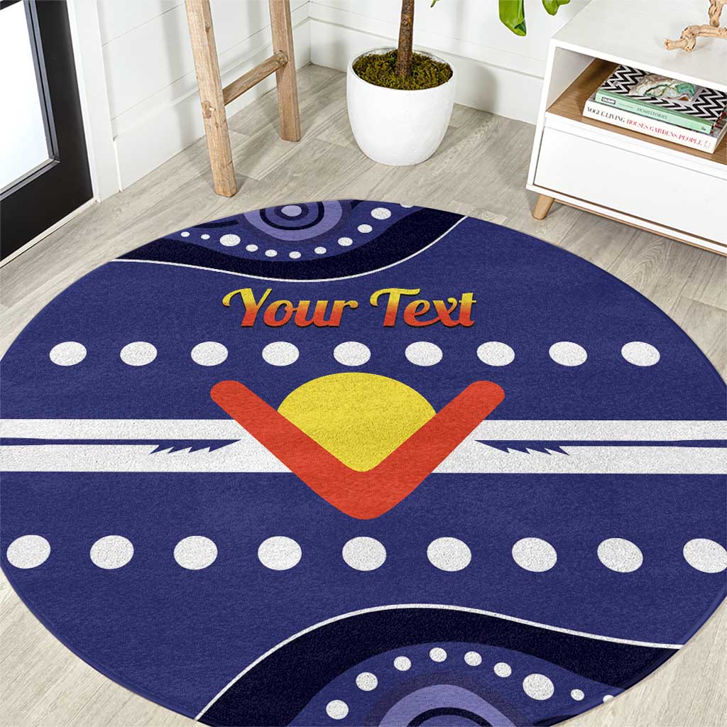 Personalised Ngarrindjeri Nation Round Carpet Aboriginal Australian Flag Style