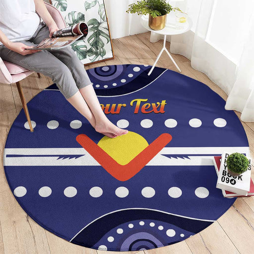Personalised Ngarrindjeri Nation Round Carpet Aboriginal Australian Flag Style