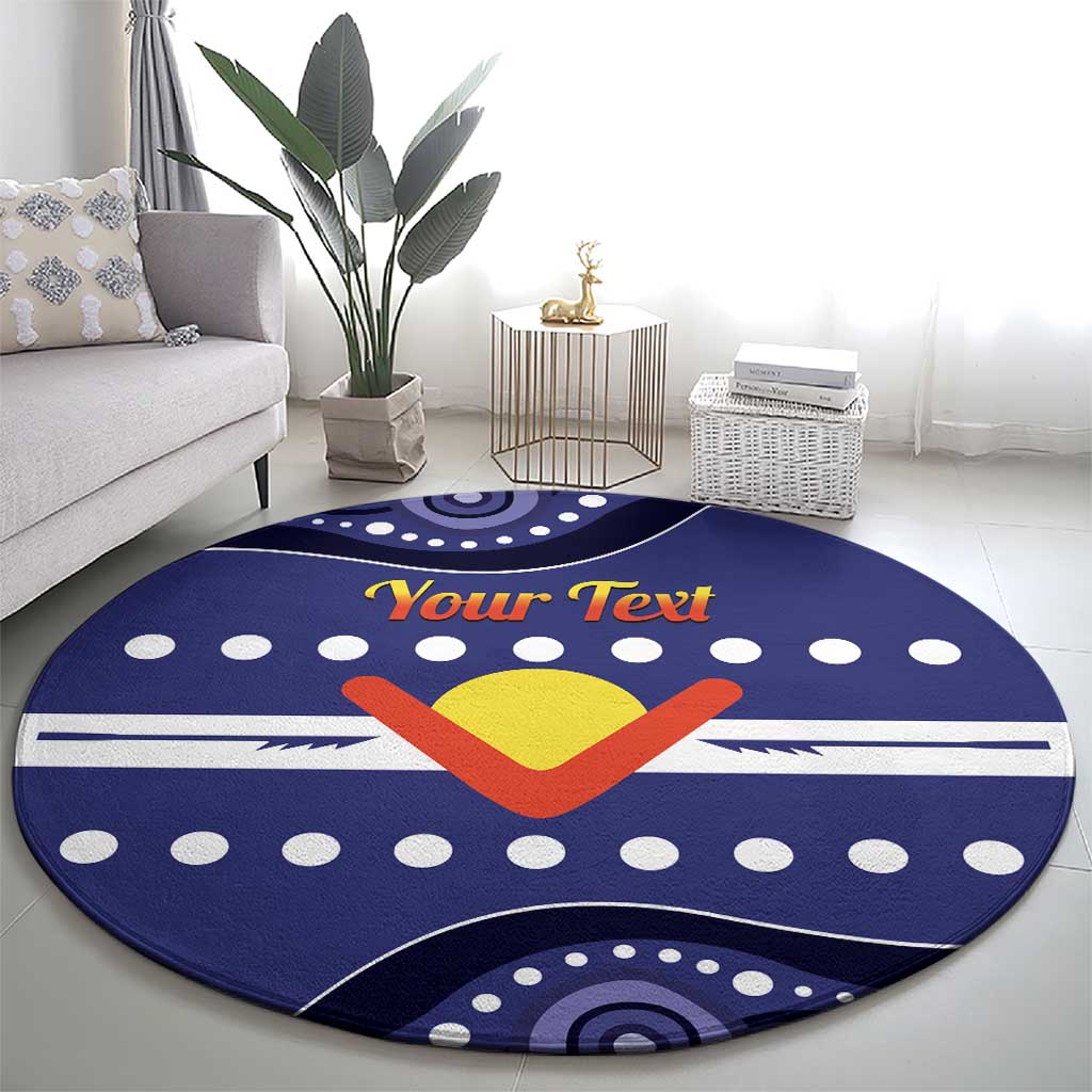 Personalised Ngarrindjeri Nation Round Carpet Aboriginal Australian Flag Style