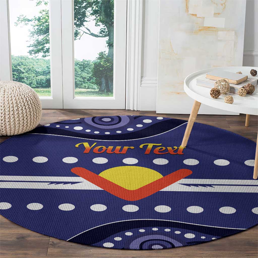 Personalised Ngarrindjeri Nation Round Carpet Aboriginal Australian Flag Style