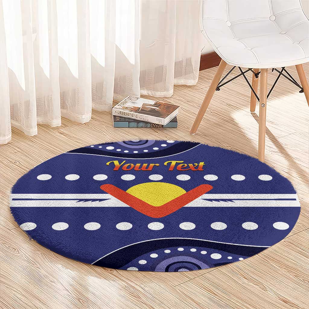 Personalised Ngarrindjeri Nation Round Carpet Aboriginal Australian Flag Style