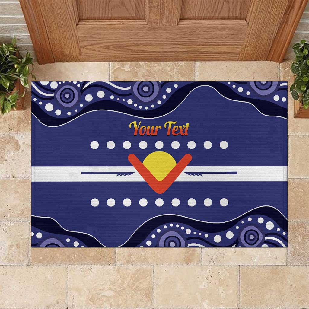 Personalised Ngarrindjeri Nation Rubber Doormat Aboriginal Australian Flag Style