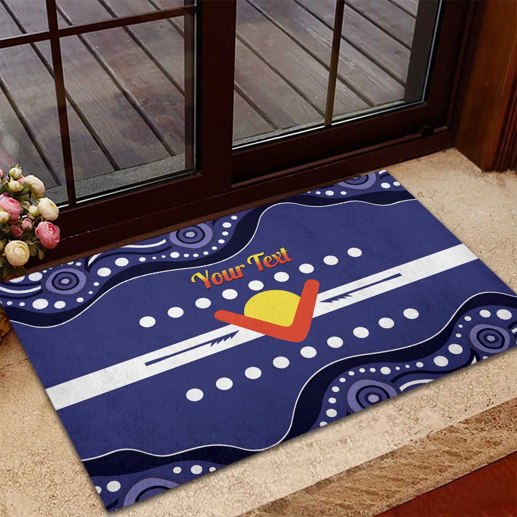 Personalised Ngarrindjeri Nation Rubber Doormat Aboriginal Australian Flag Style