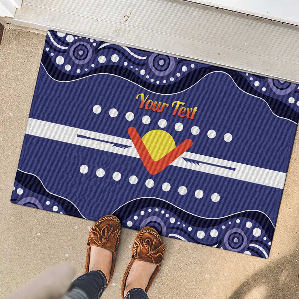Personalised Ngarrindjeri Nation Rubber Doormat Aboriginal Australian Flag Style