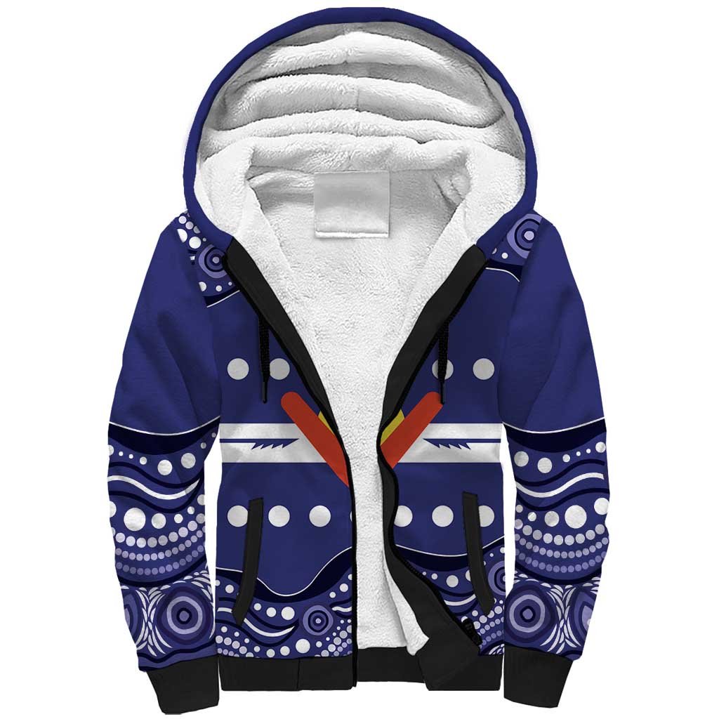 Personalised Ngarrindjeri Nation Sherpa Hoodie Aboriginal Australian Flag Style