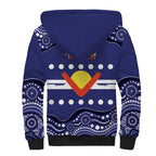 Personalised Ngarrindjeri Nation Sherpa Hoodie Aboriginal Australian Flag Style