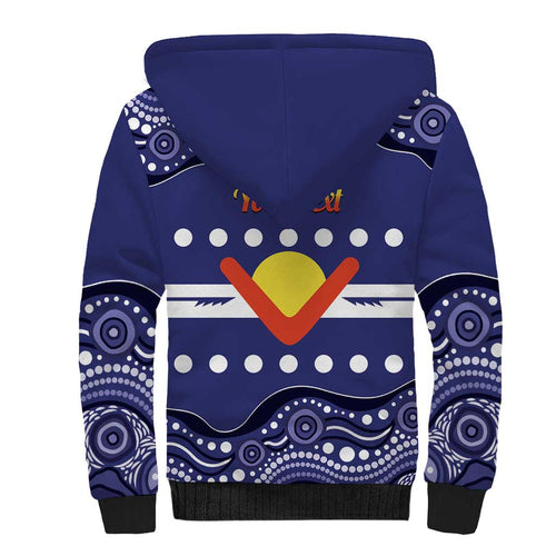 Personalised Ngarrindjeri Nation Sherpa Hoodie Aboriginal Australian Flag Style