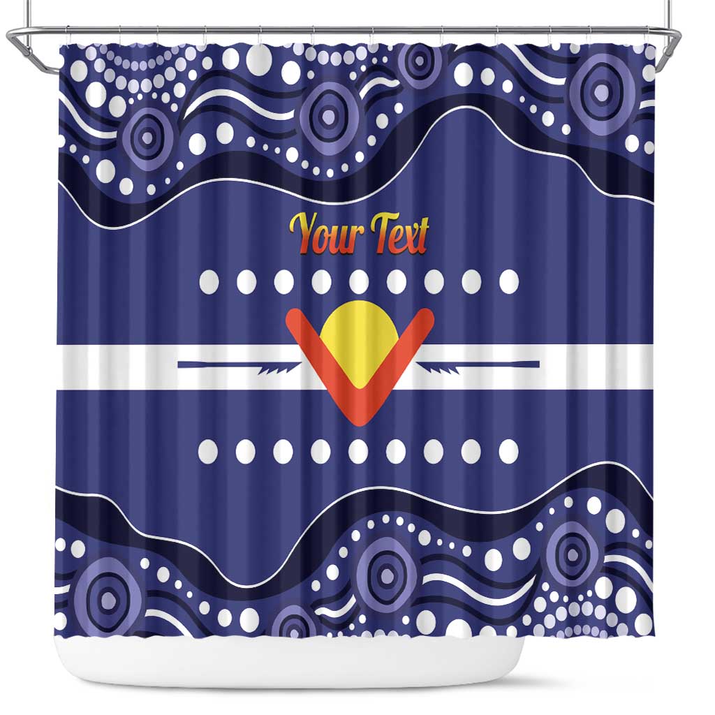Personalised Ngarrindjeri Nation Shower Curtain Aboriginal Australian Flag Style