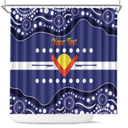 Personalised Ngarrindjeri Nation Shower Curtain Aboriginal Australian Flag Style