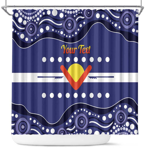 Personalised Ngarrindjeri Nation Shower Curtain Aboriginal Australian Flag Style
