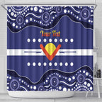 Personalised Ngarrindjeri Nation Shower Curtain Aboriginal Australian Flag Style