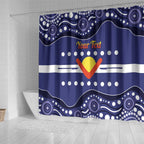 Personalised Ngarrindjeri Nation Shower Curtain Aboriginal Australian Flag Style