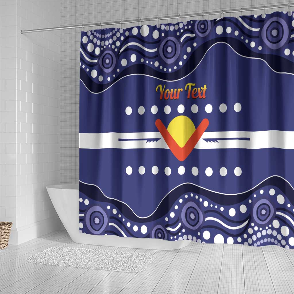 Personalised Ngarrindjeri Nation Shower Curtain Aboriginal Australian Flag Style