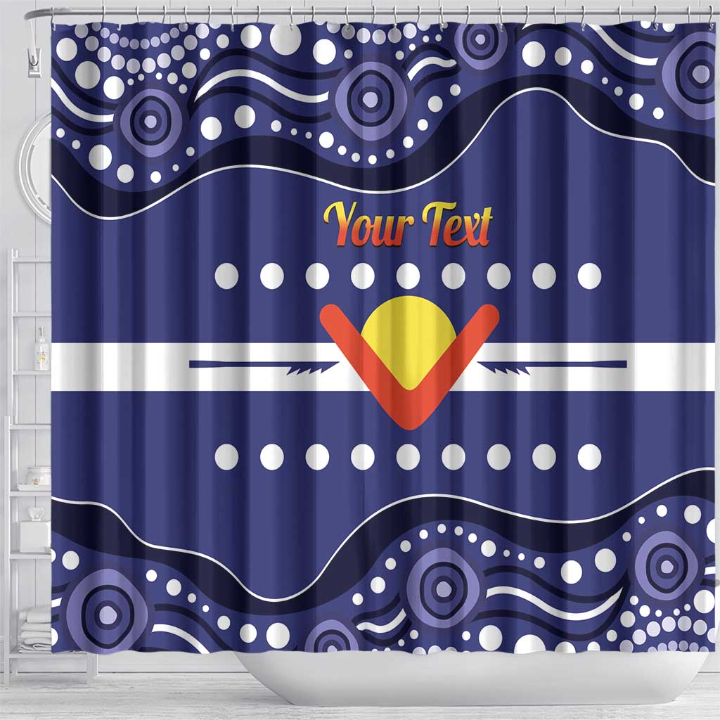 Personalised Ngarrindjeri Nation Shower Curtain Aboriginal Australian Flag Style