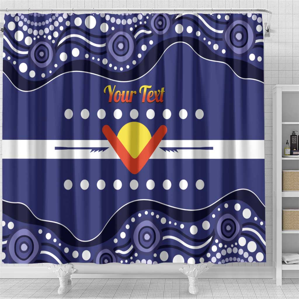 Personalised Ngarrindjeri Nation Shower Curtain Aboriginal Australian Flag Style