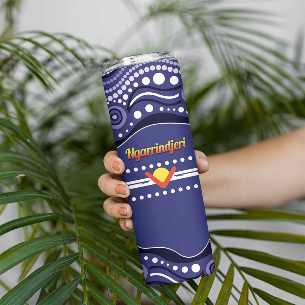 Personalised Ngarrindjeri Nation Skinny Tumbler Aboriginal Australian Flag Style