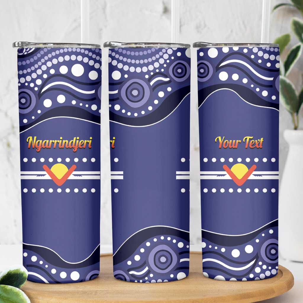 Personalised Ngarrindjeri Nation Skinny Tumbler Aboriginal Australian Flag Style