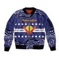 Personalised Ngarrindjeri Nation Sleeve Zip Bomber Jacket Aboriginal Australian Flag Style