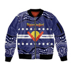 Personalised Ngarrindjeri Nation Sleeve Zip Bomber Jacket Aboriginal Australian Flag Style