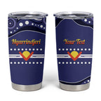 Personalised Ngarrindjeri Nation Tumbler Cup Aboriginal Australian Flag Style