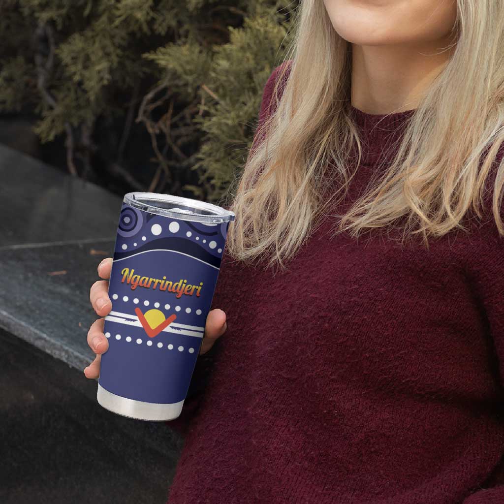 Personalised Ngarrindjeri Nation Tumbler Cup Aboriginal Australian Flag Style