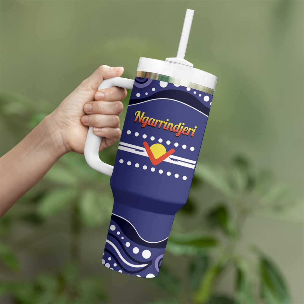 Personalised Ngarrindjeri Nation Tumbler With Handle Aboriginal Australian Flag Style