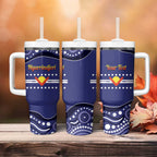 Personalised Ngarrindjeri Nation Tumbler With Handle Aboriginal Australian Flag Style