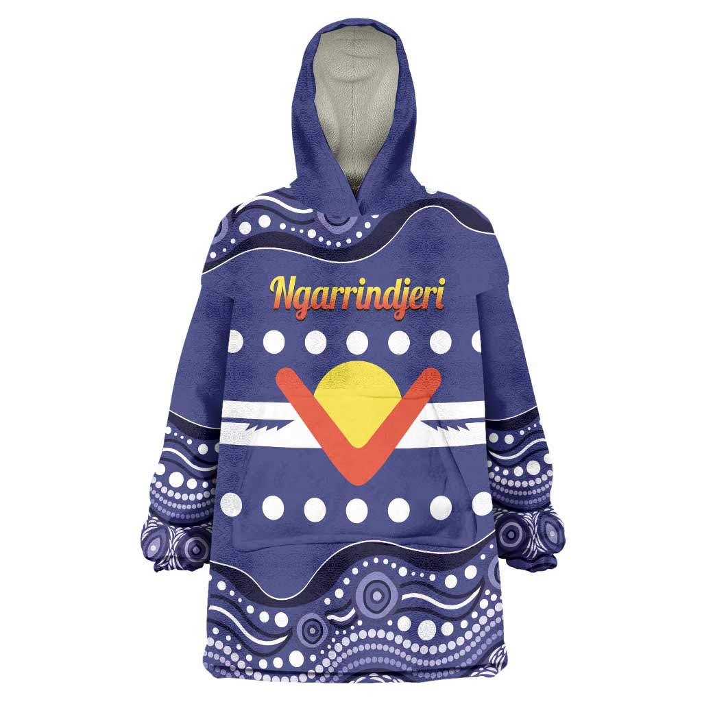 Personalised Ngarrindjeri Nation Wearable Blanket Hoodie Aboriginal Australian Flag Style
