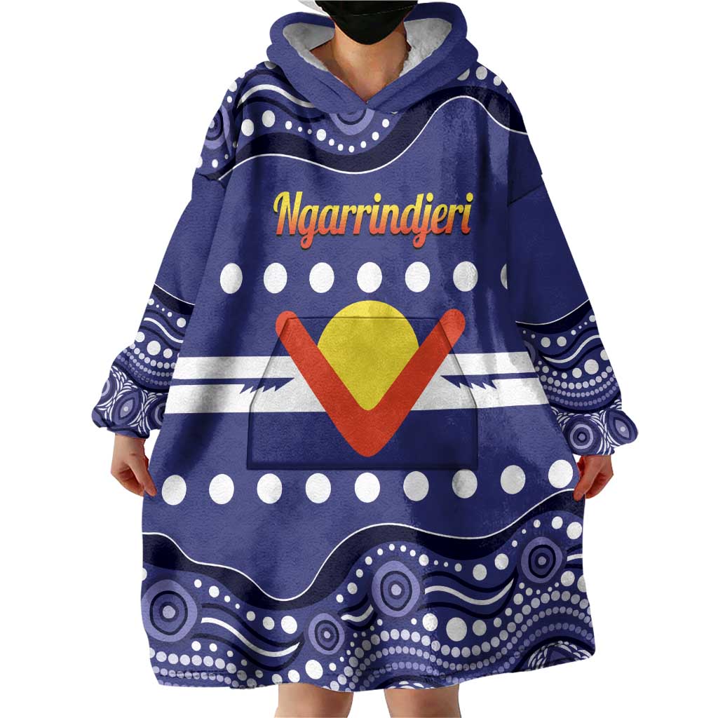 Personalised Ngarrindjeri Nation Wearable Blanket Hoodie Aboriginal Australian Flag Style