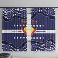 Personalised Ngarrindjeri Nation Window Curtain Aboriginal Australian Flag Style