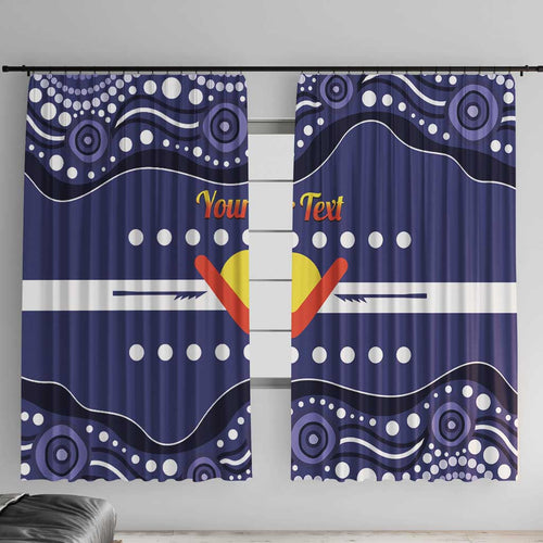 Personalised Ngarrindjeri Nation Window Curtain Aboriginal Australian Flag Style