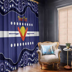 Personalised Ngarrindjeri Nation Window Curtain Aboriginal Australian Flag Style