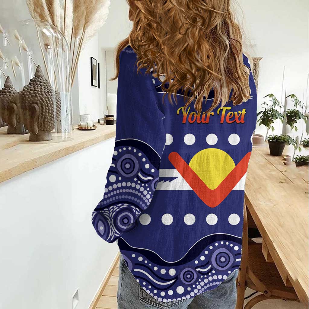 Personalised Ngarrindjeri Nation Women Casual Shirt Aboriginal Australian Flag Style