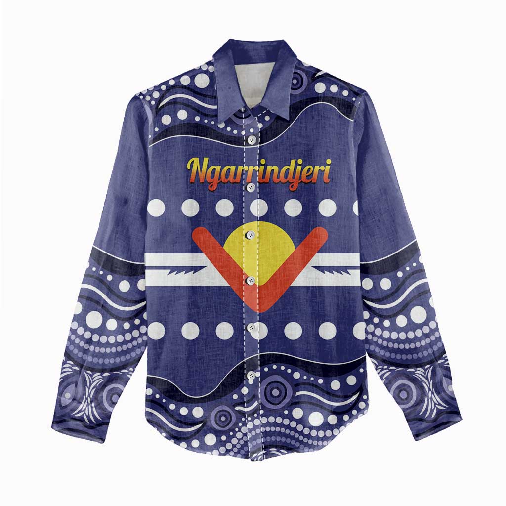 Personalised Ngarrindjeri Nation Women Casual Shirt Aboriginal Australian Flag Style