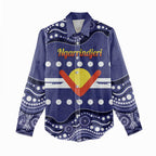 Personalised Ngarrindjeri Nation Women Casual Shirt Aboriginal Australian Flag Style