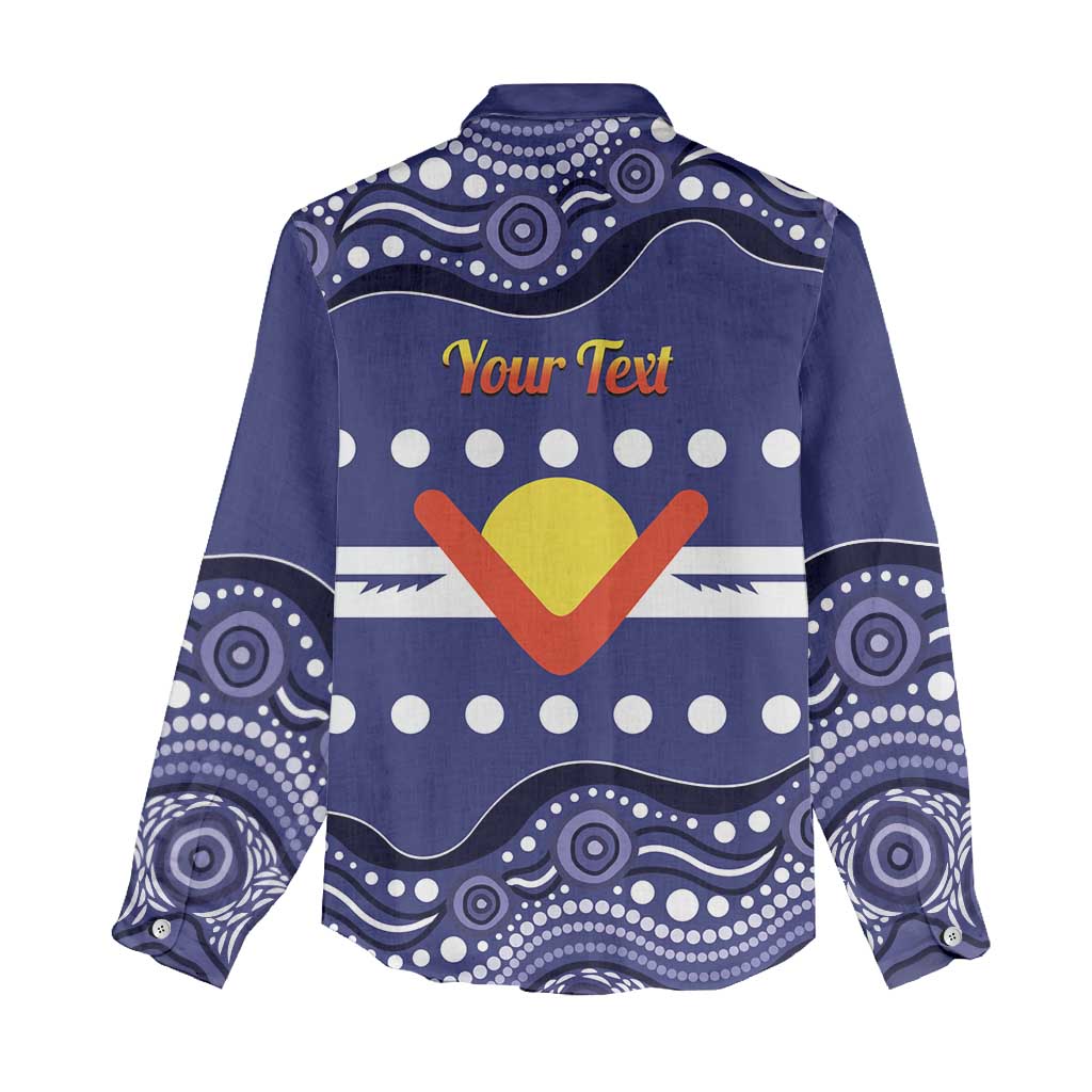 Personalised Ngarrindjeri Nation Women Casual Shirt Aboriginal Australian Flag Style