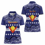 Personalised Ngarrindjeri Nation Women Polo Shirt Aboriginal Australian Flag Style