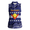 Personalised Ngarrindjeri Nation Women Sleeveless Polo Shirt Aboriginal Australian Flag Style