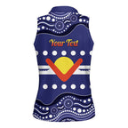 Personalised Ngarrindjeri Nation Women Sleeveless Polo Shirt Aboriginal Australian Flag Style