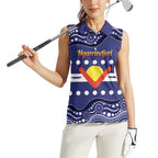 Personalised Ngarrindjeri Nation Women Sleeveless Polo Shirt Aboriginal Australian Flag Style