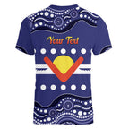Personalised Ngarrindjeri Nation Women V-Neck T-Shirt Aboriginal Australian Flag Style