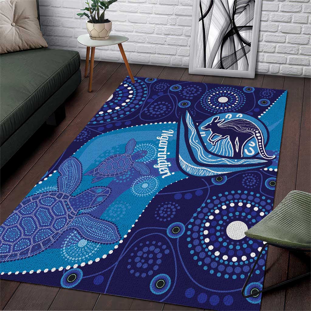 Australia Ngarrindjeri Area Rug Animal Aboriginal Art