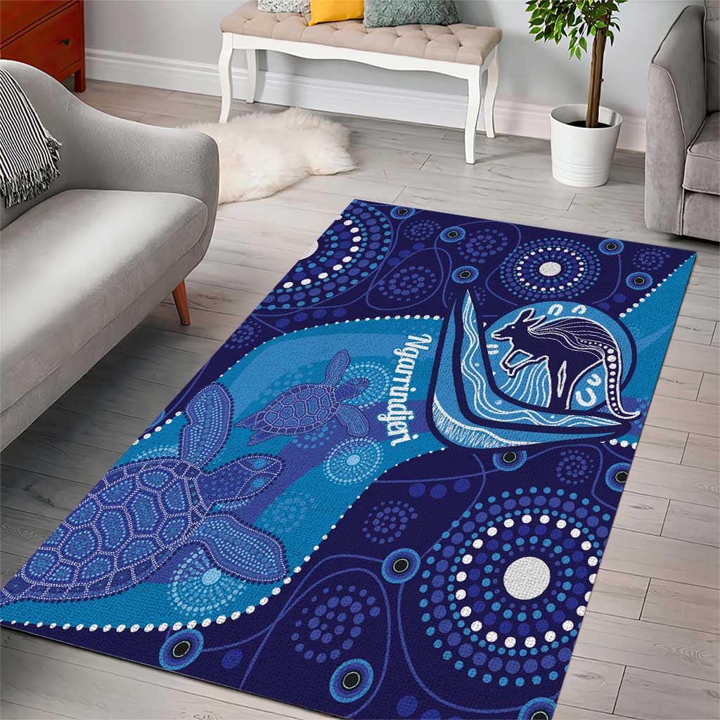 Australia Ngarrindjeri Area Rug Animal Aboriginal Art
