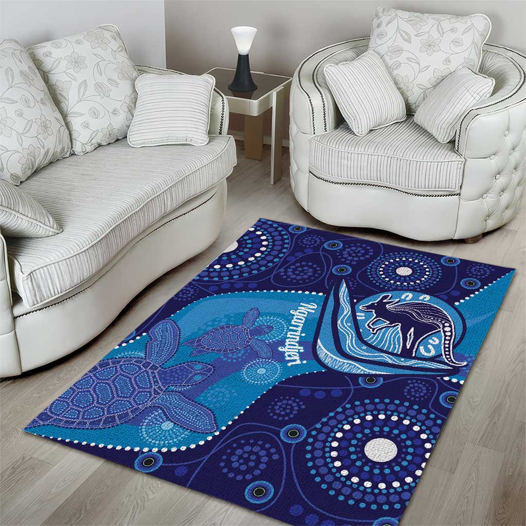 Australia Ngarrindjeri Area Rug Animal Aboriginal Art