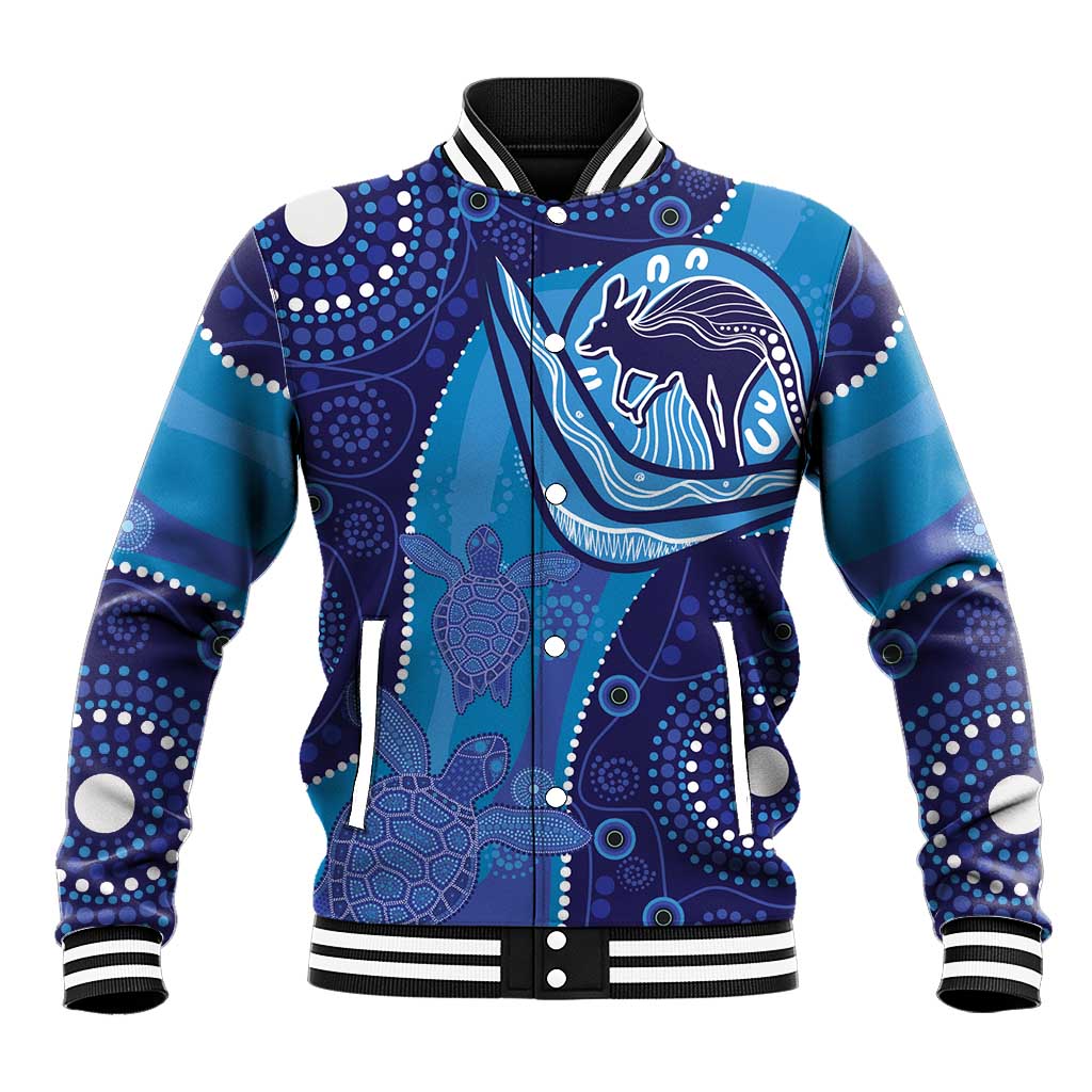Australia Ngarrindjeri Baseball Jacket Animal Aboriginal Art