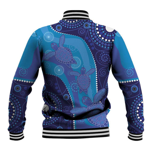 Australia Ngarrindjeri Baseball Jacket Animal Aboriginal Art