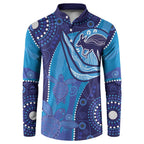 Australia Ngarrindjeri Button Sweatshirt Animal Aboriginal Art