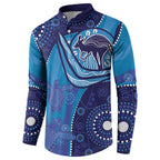 Australia Ngarrindjeri Button Sweatshirt Animal Aboriginal Art