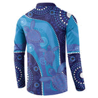 Australia Ngarrindjeri Button Sweatshirt Animal Aboriginal Art